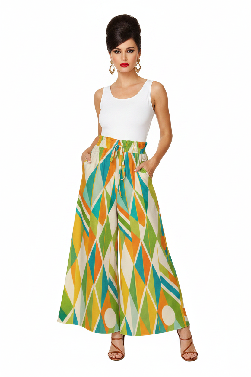 Argyle Palazzo Pants — Front