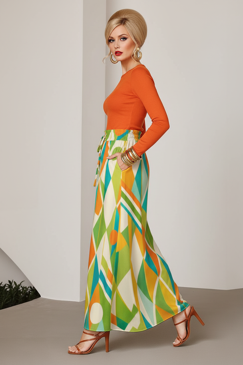 Argyle Palazzo Pants — Side