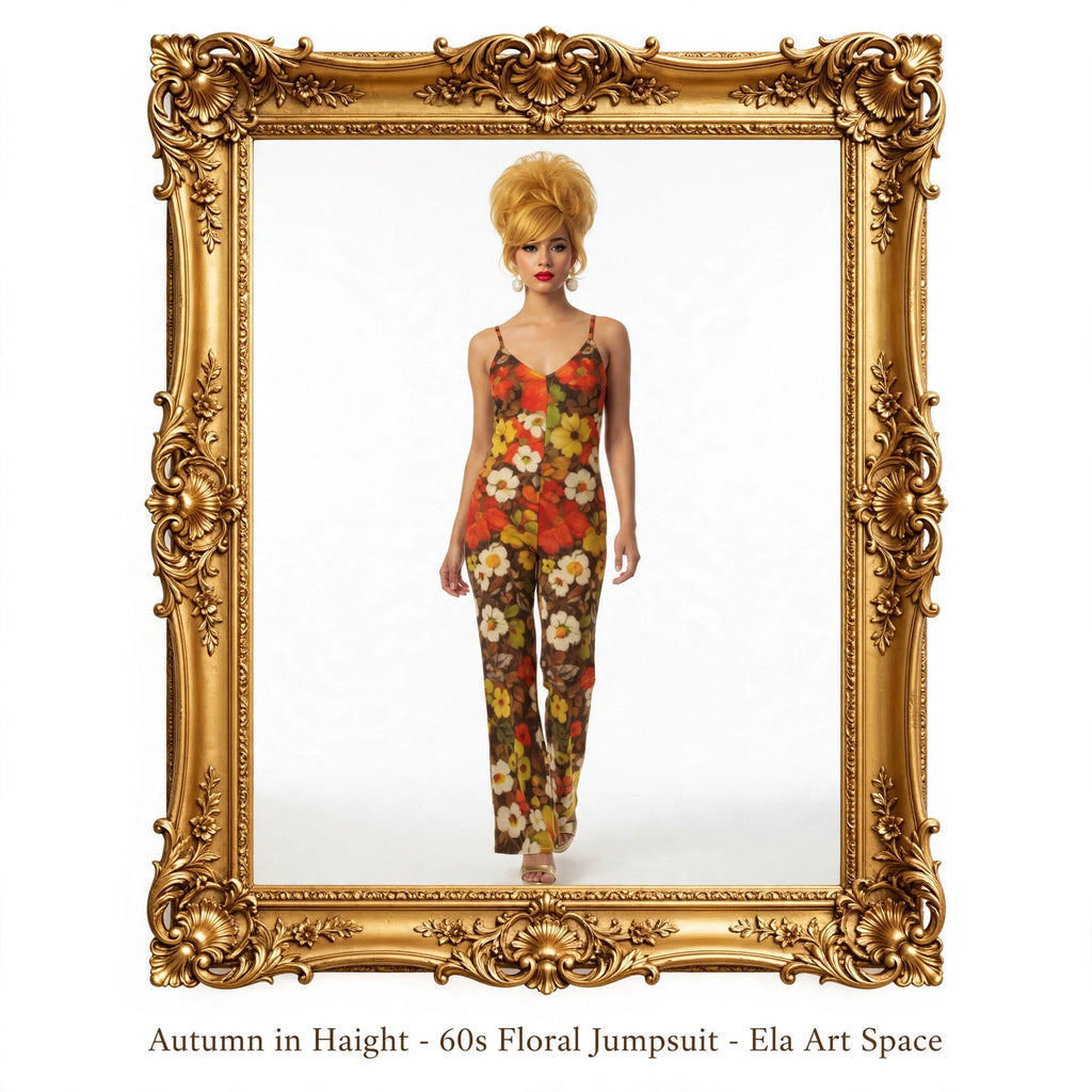 Autumn in Haight - 60s Floral Jumpsuit