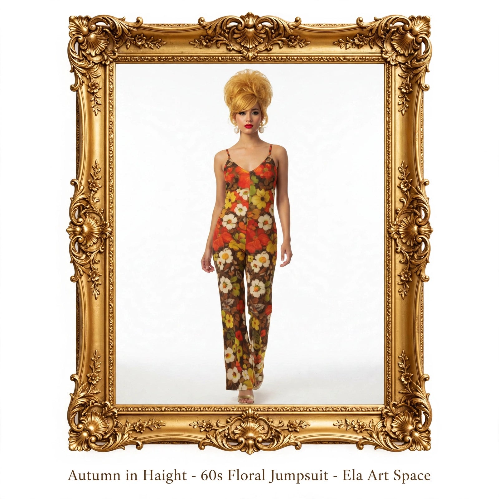 Autumn in Haight - 60s Floral Jumpsuit