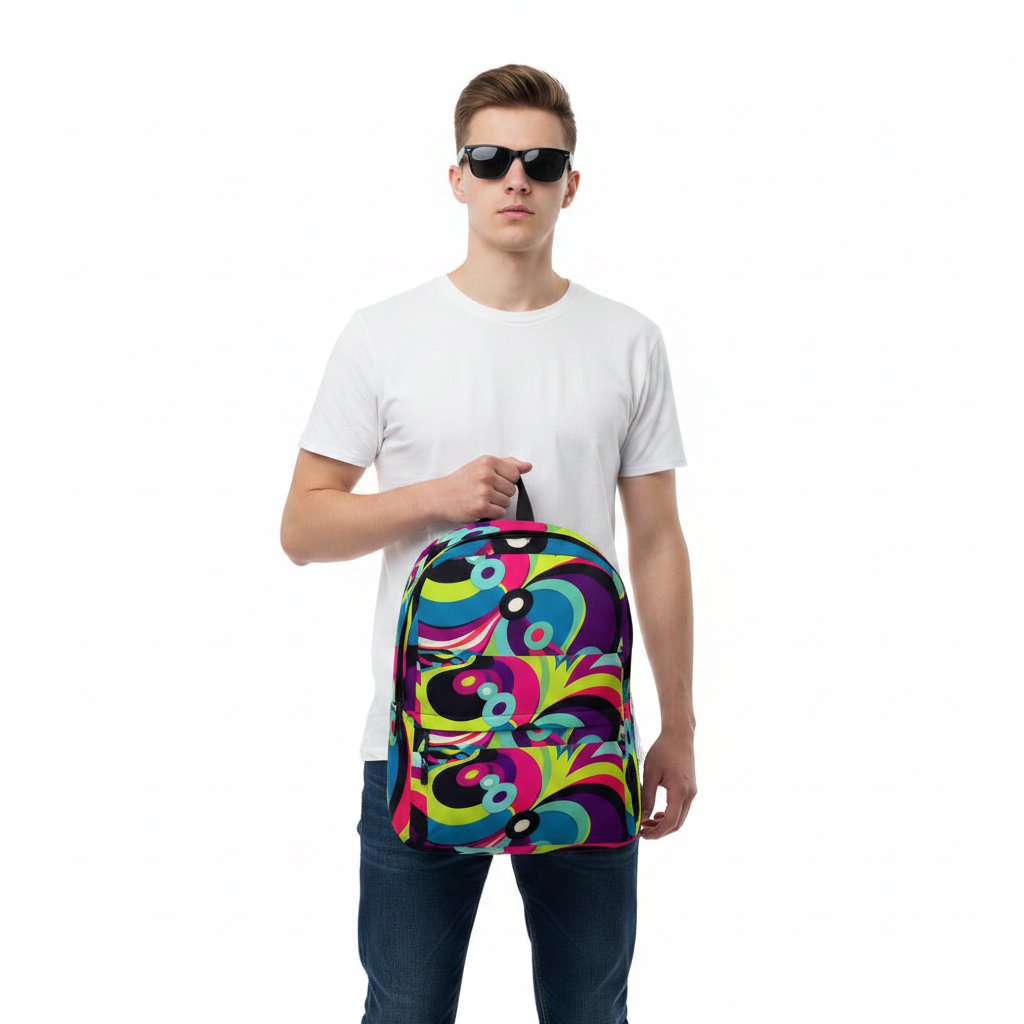 Backpack held in hand