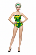 Bauhaus Circles One-Piece — 60s Blonde Model