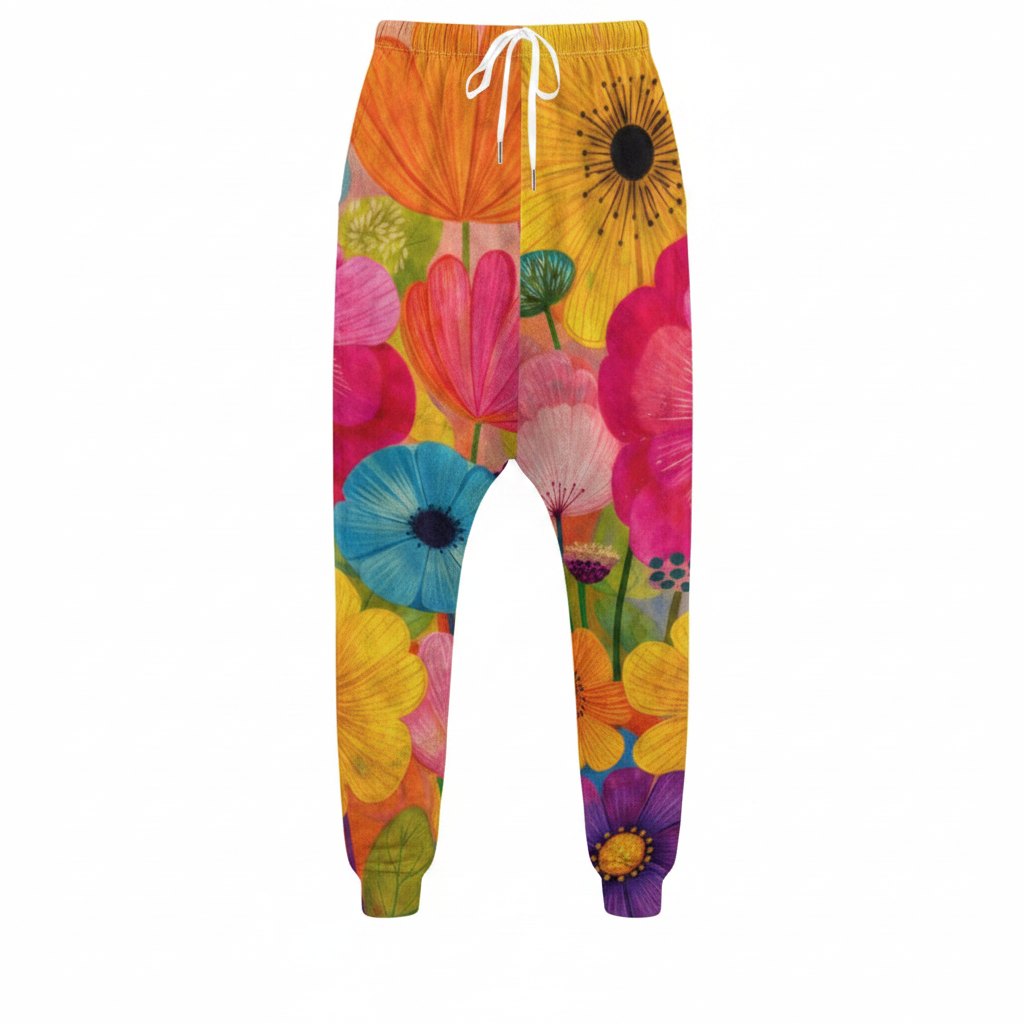 Bold Floral Harem Pants