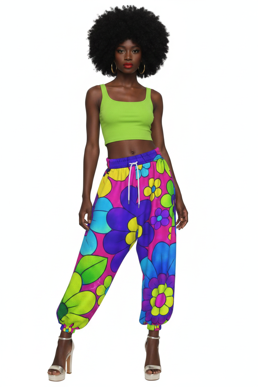 Bold Pop Art Lantern Pants — Woman