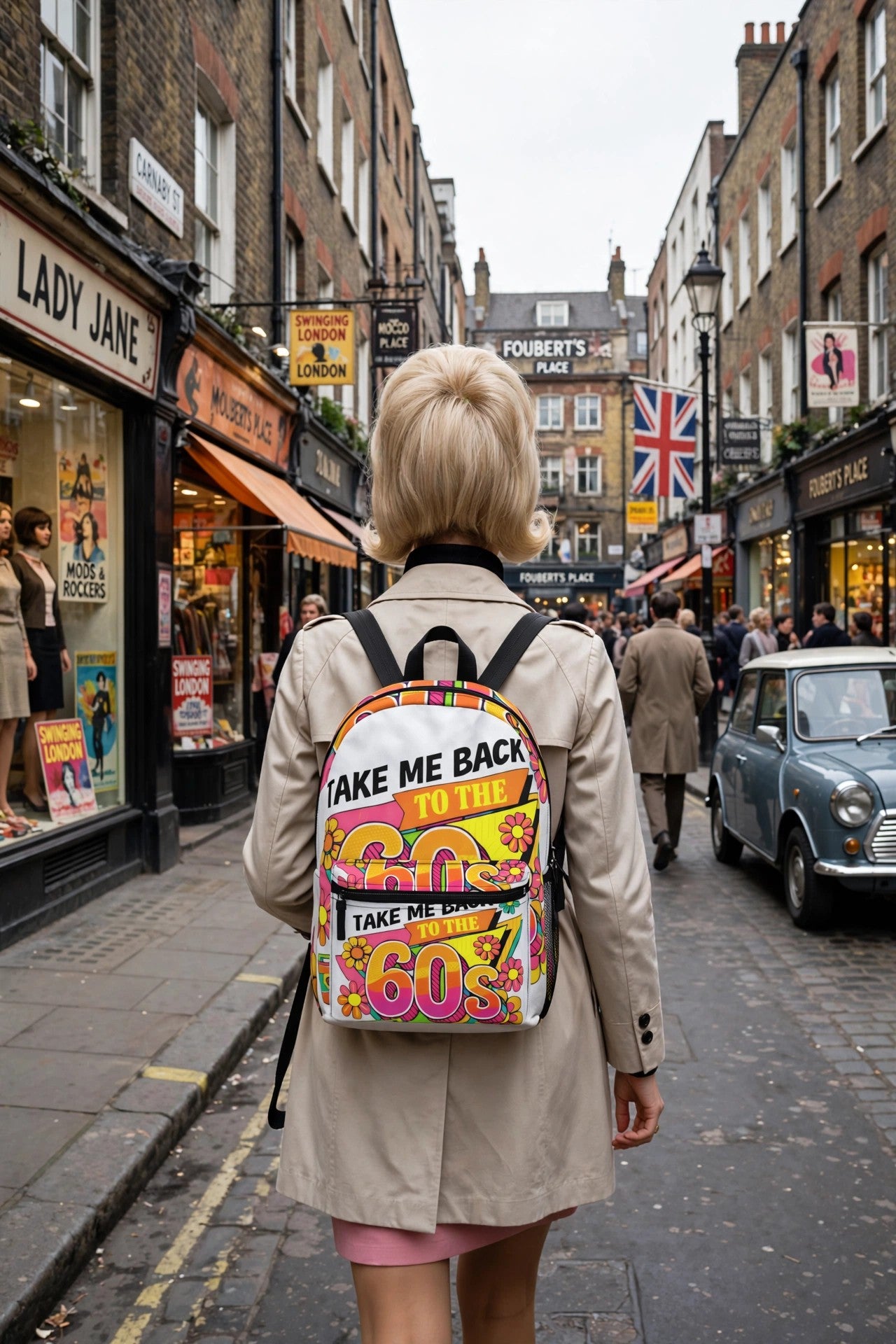 Take Me Back To The 60s Backpack