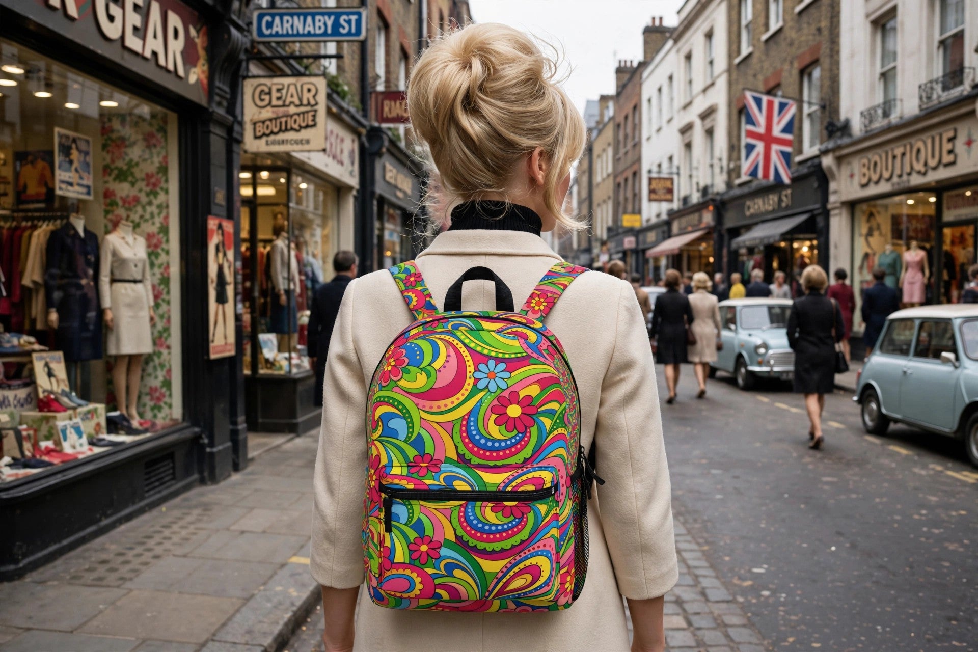 Rainbow Groovy Swirl Backpack