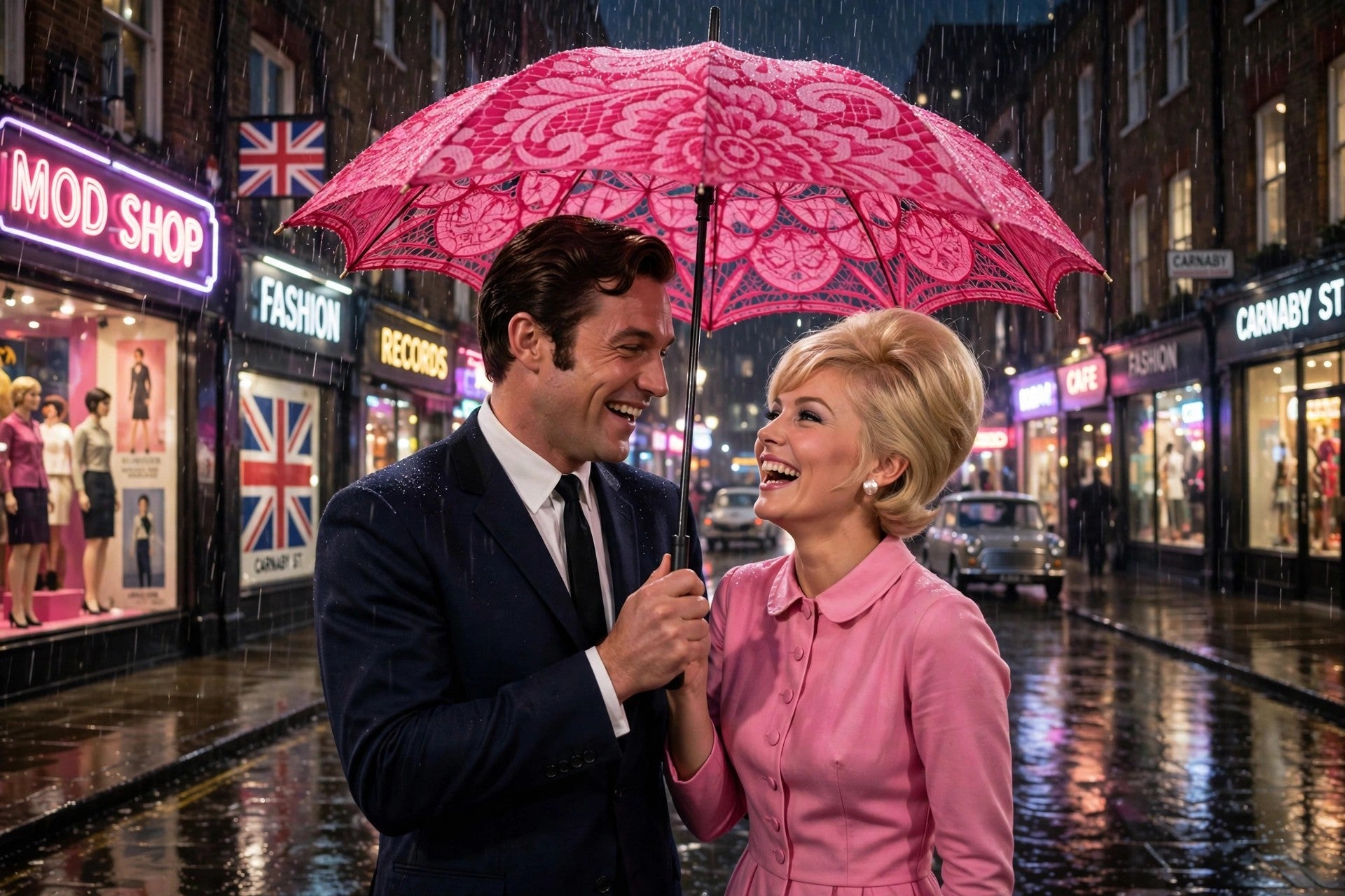 Hot Pink Lace Umbrella