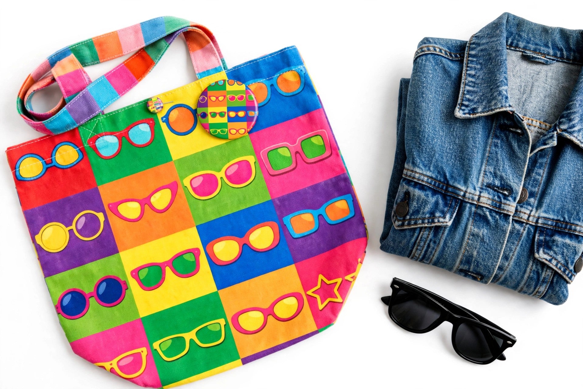 Pop Art Shades Pin Button