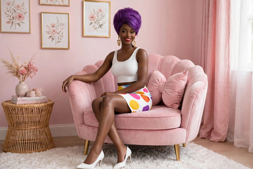 Carnival Dot - Rainbow Polka Dot Pencil Skirt