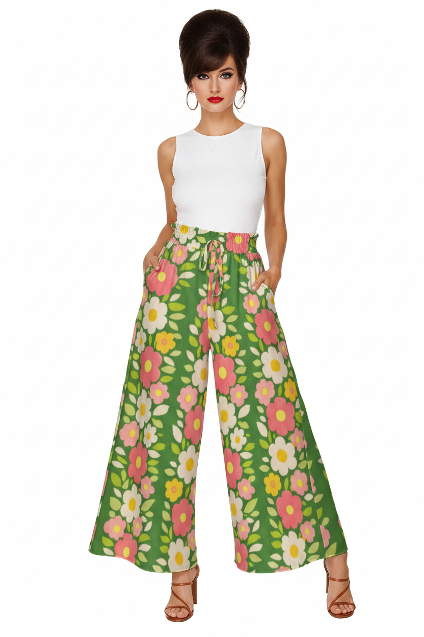Daisy Floral Palazzo — Front