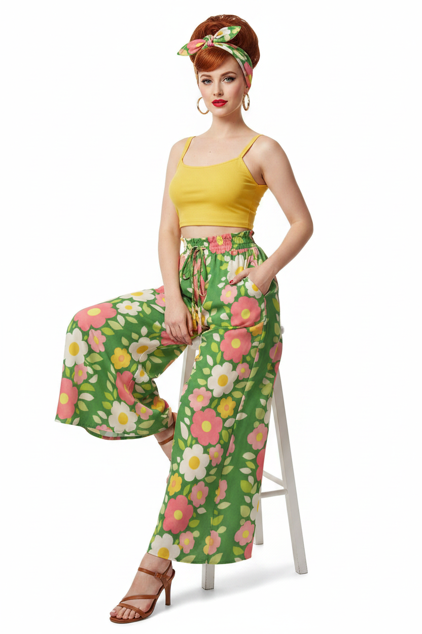 Daisy Floral Palazzo — Sitting
