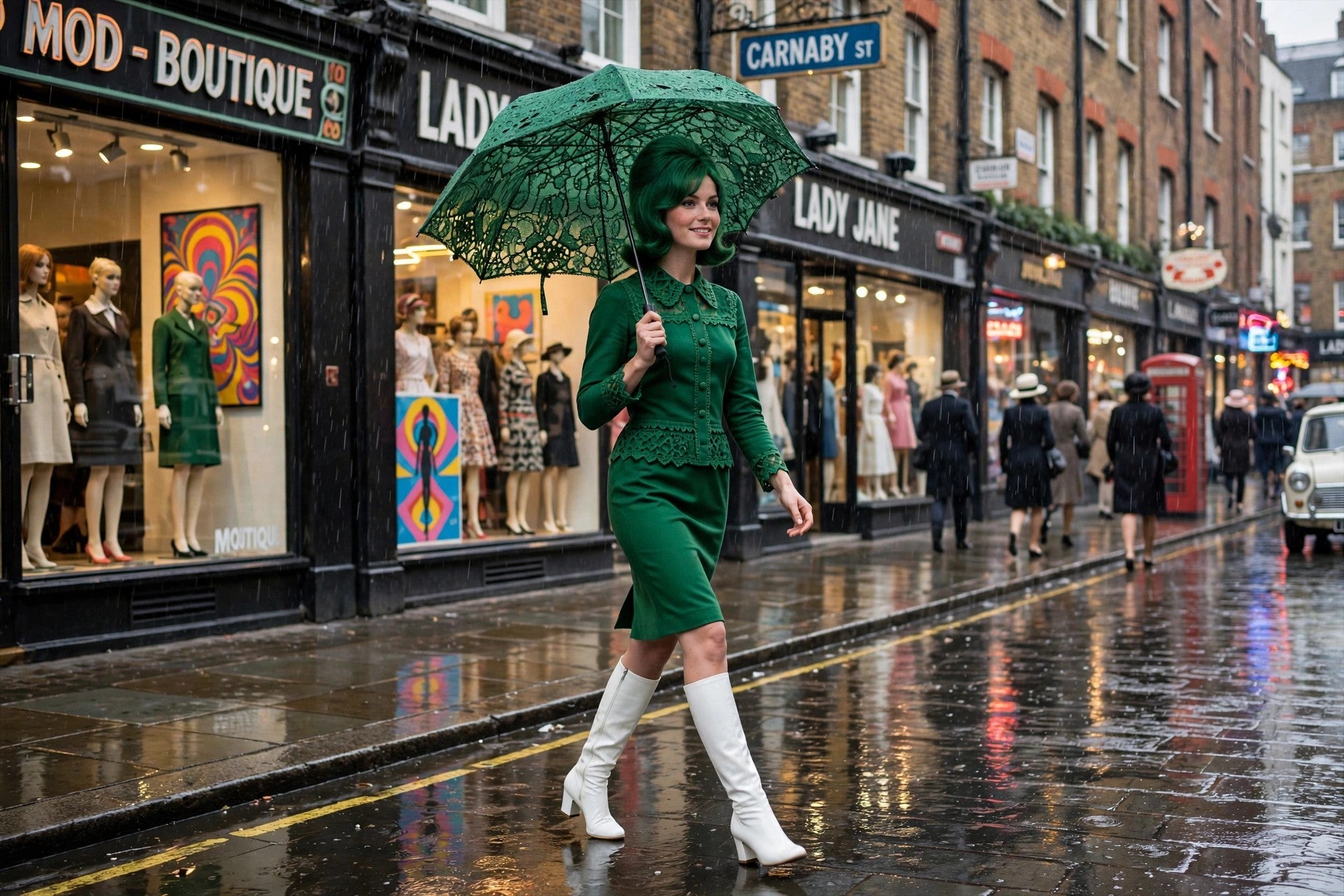 Emerald Lace Umbrella