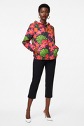 Floral Windbreaker capri pants 60s