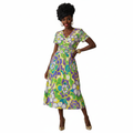 Floral Wrap Dress Modelka 2