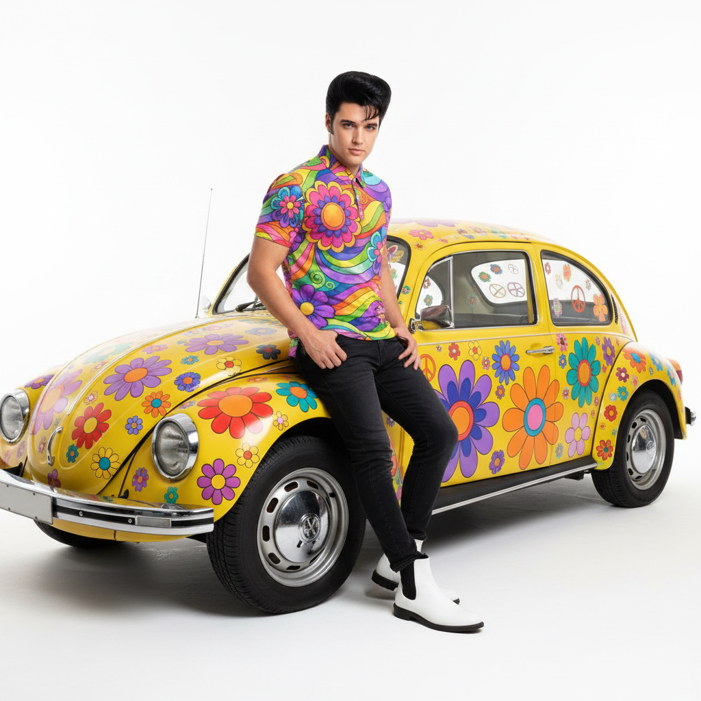 Flower Power VW Beetle