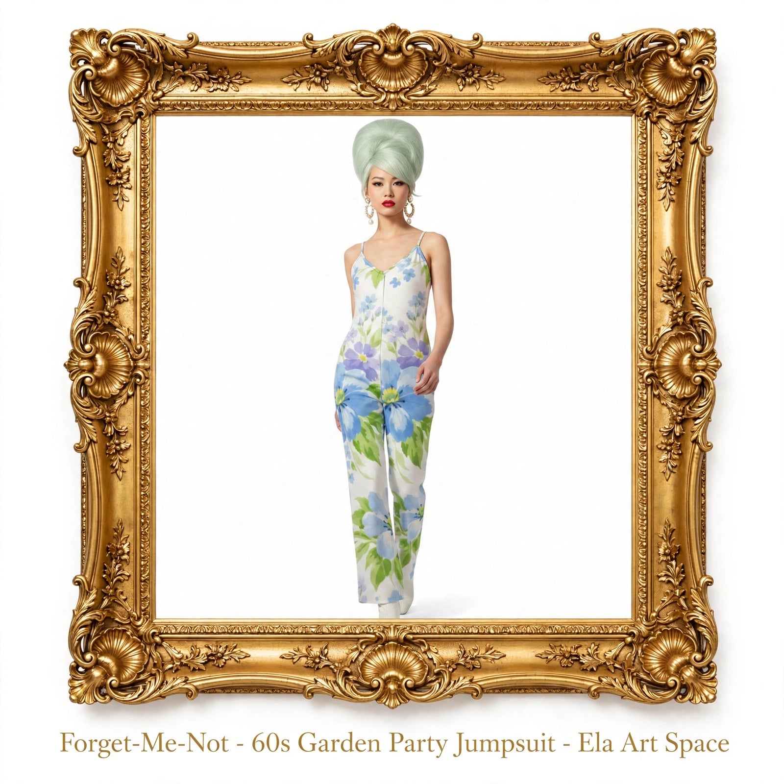 Forget-Me-Not - 60s Garden Party Jumpsuit