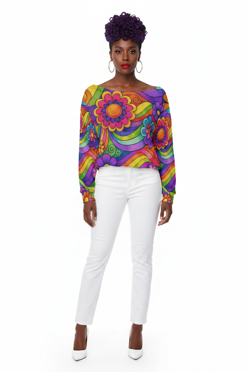 Front — czarna, fioletowy beehive, UNTUCKED