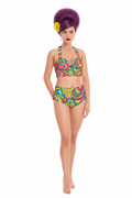 Front — Latynka, fioletowy bouffant