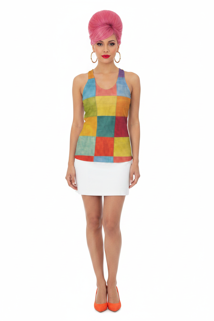 Front — Latynka, różowy beehive, UNTUCKED