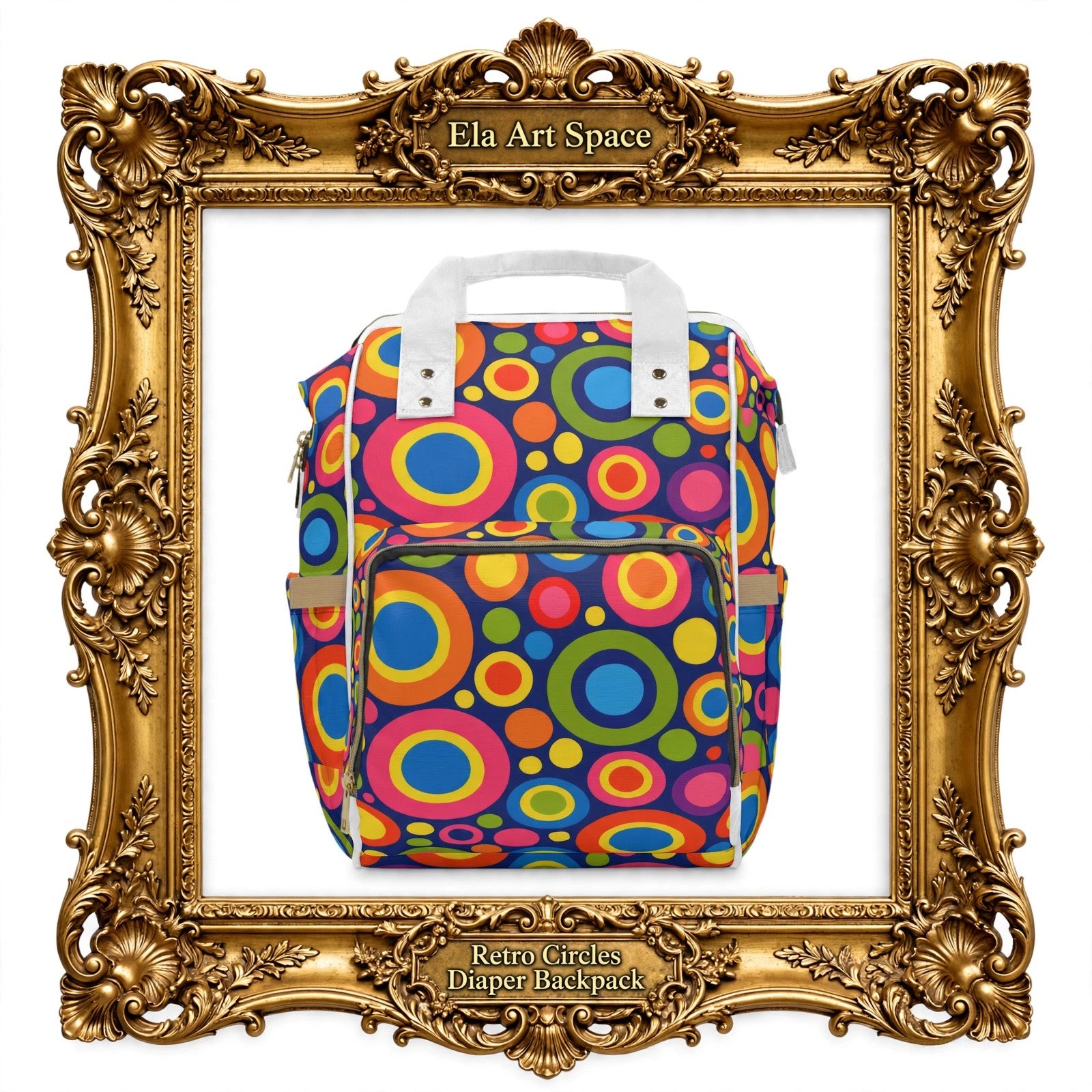 Retro Circles Diaper Backpack