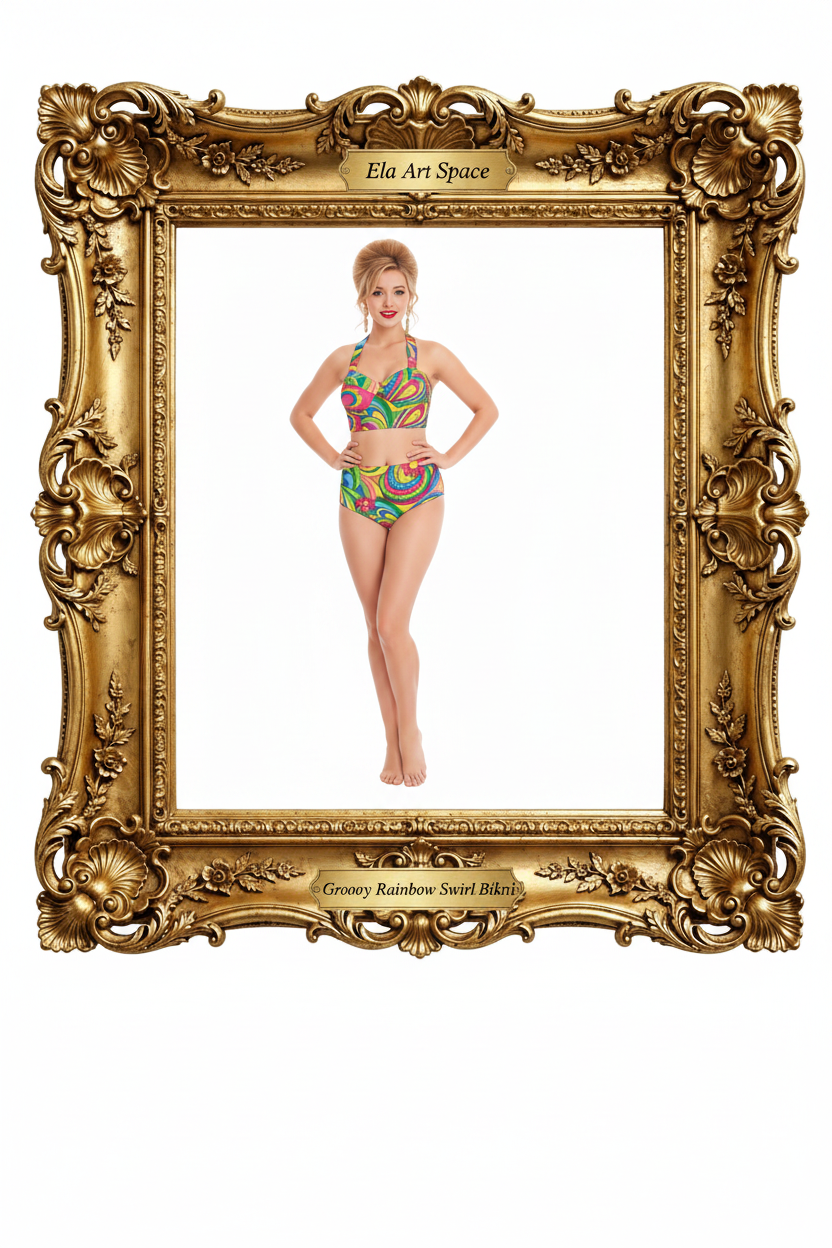 Groovy Rainbow Swirl Frame