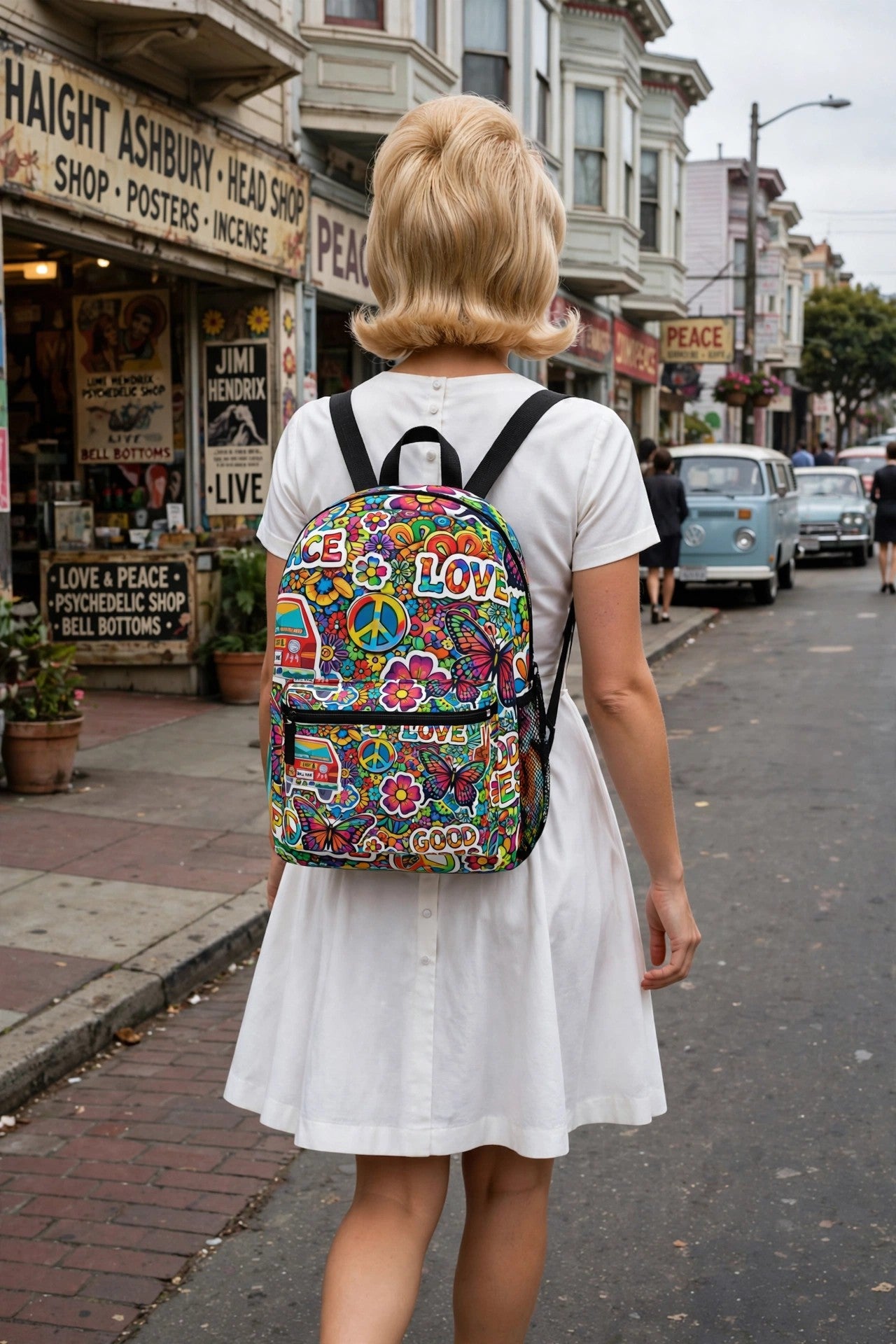 Peace Love Hippie Backpack