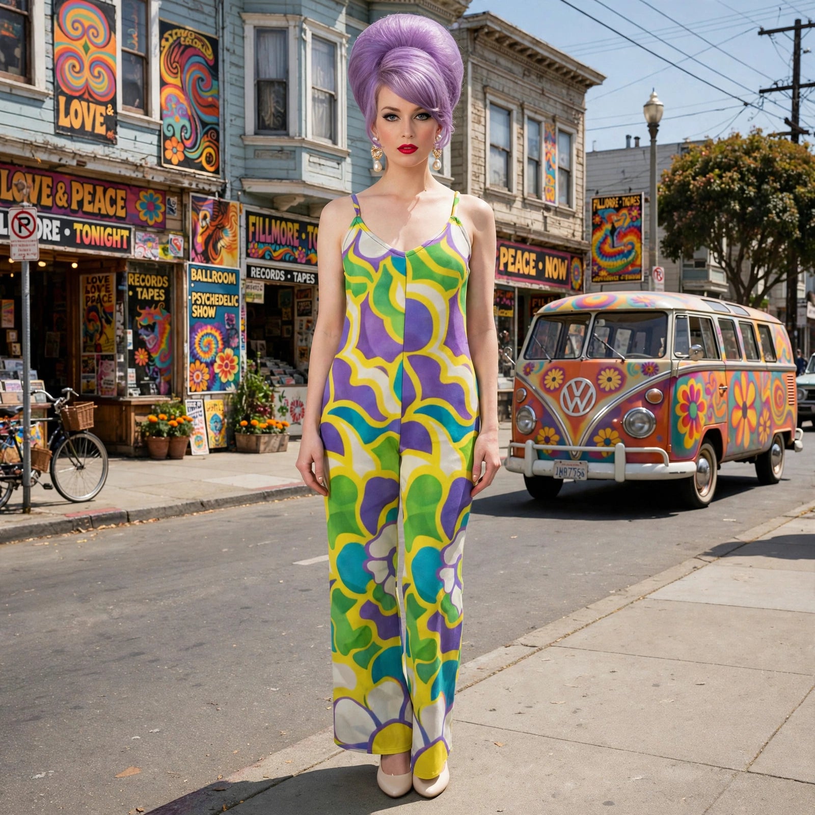 Groovy Garden - 60s Psychedelic Jumpsuit