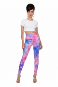 High-Waist Tie-Dye Leggings — Front