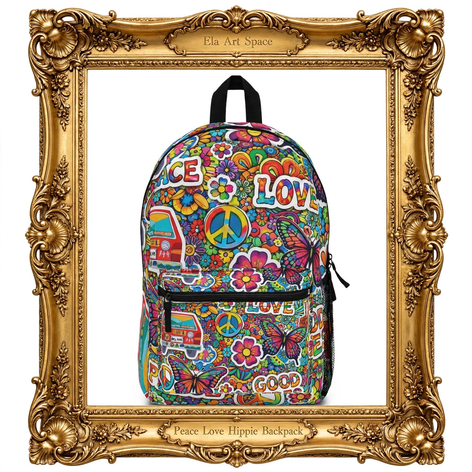 Peace Love Hippie Backpack