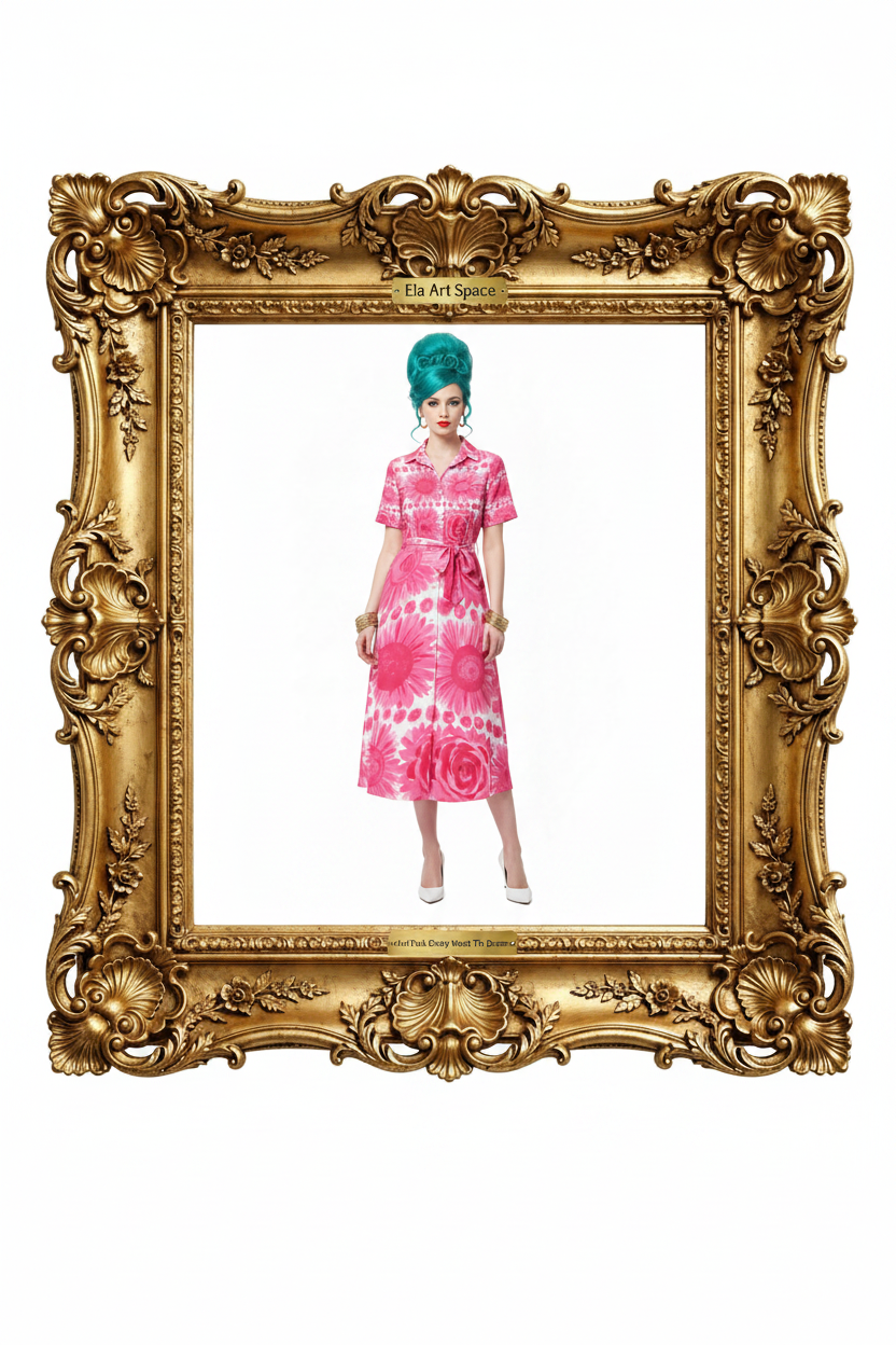 Hot Pink Daisy Frame