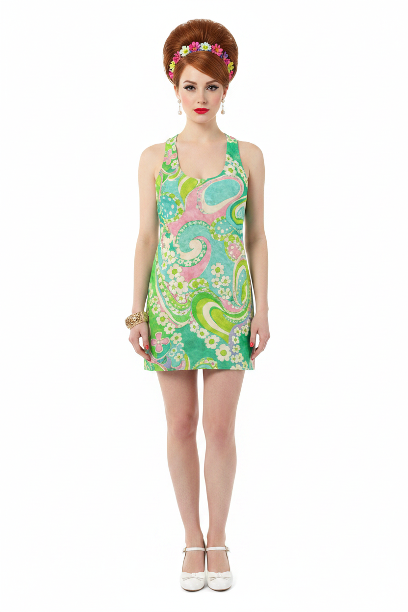 Paisley Daisy Racerback Dress — model 1