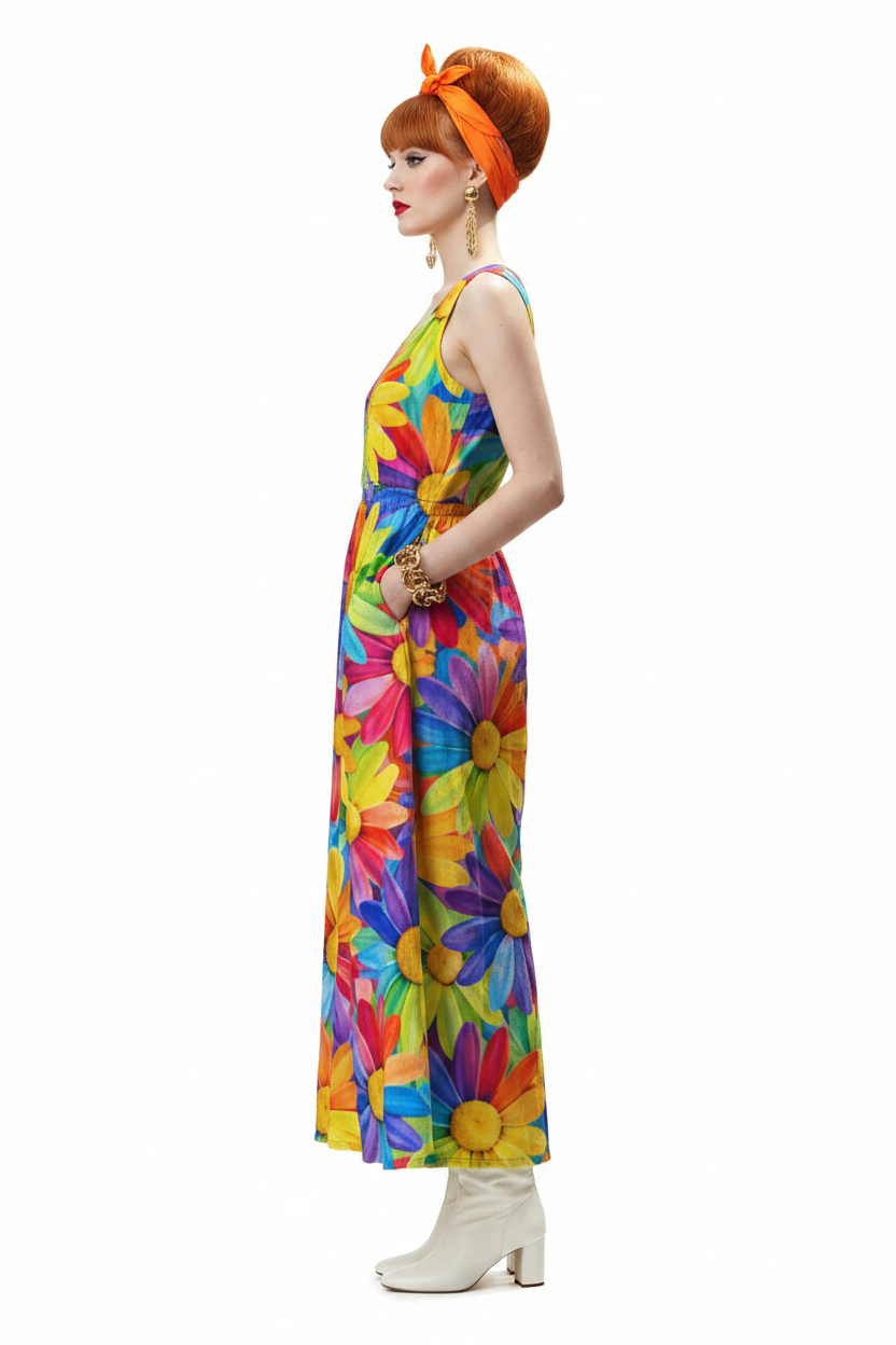 Rainbow Daisy Burst Dress - model 2