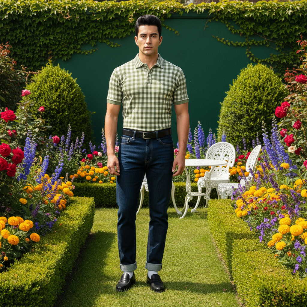Lifestyle 1 — English manor garden, forest green wall