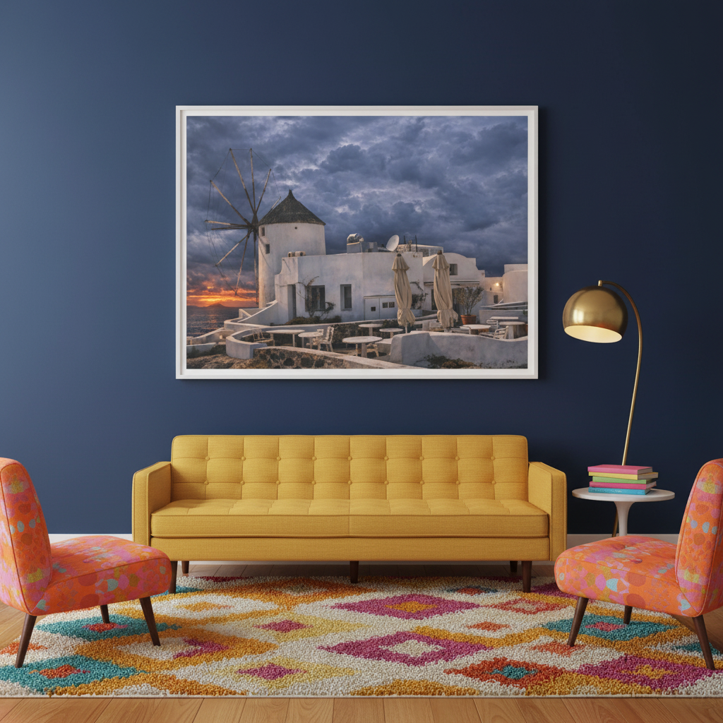Lifestyle 1 — navy blue wall