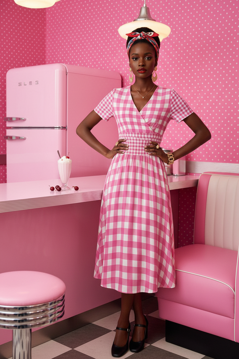 Lifestyle 1 — Pink Retro Kitchen