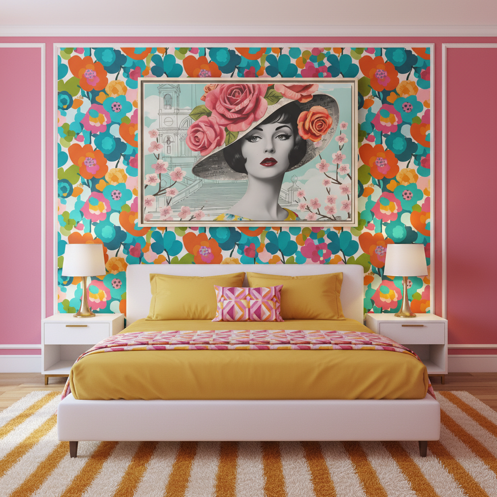 Lifestyle 2 — Pink 60s bedroom