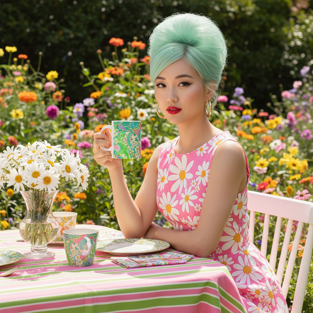 Lifestyle 60s garden party