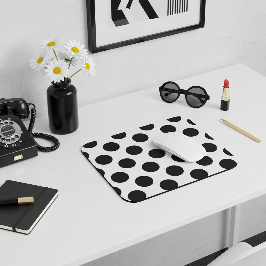 Lifestyle 60s mod black white desk