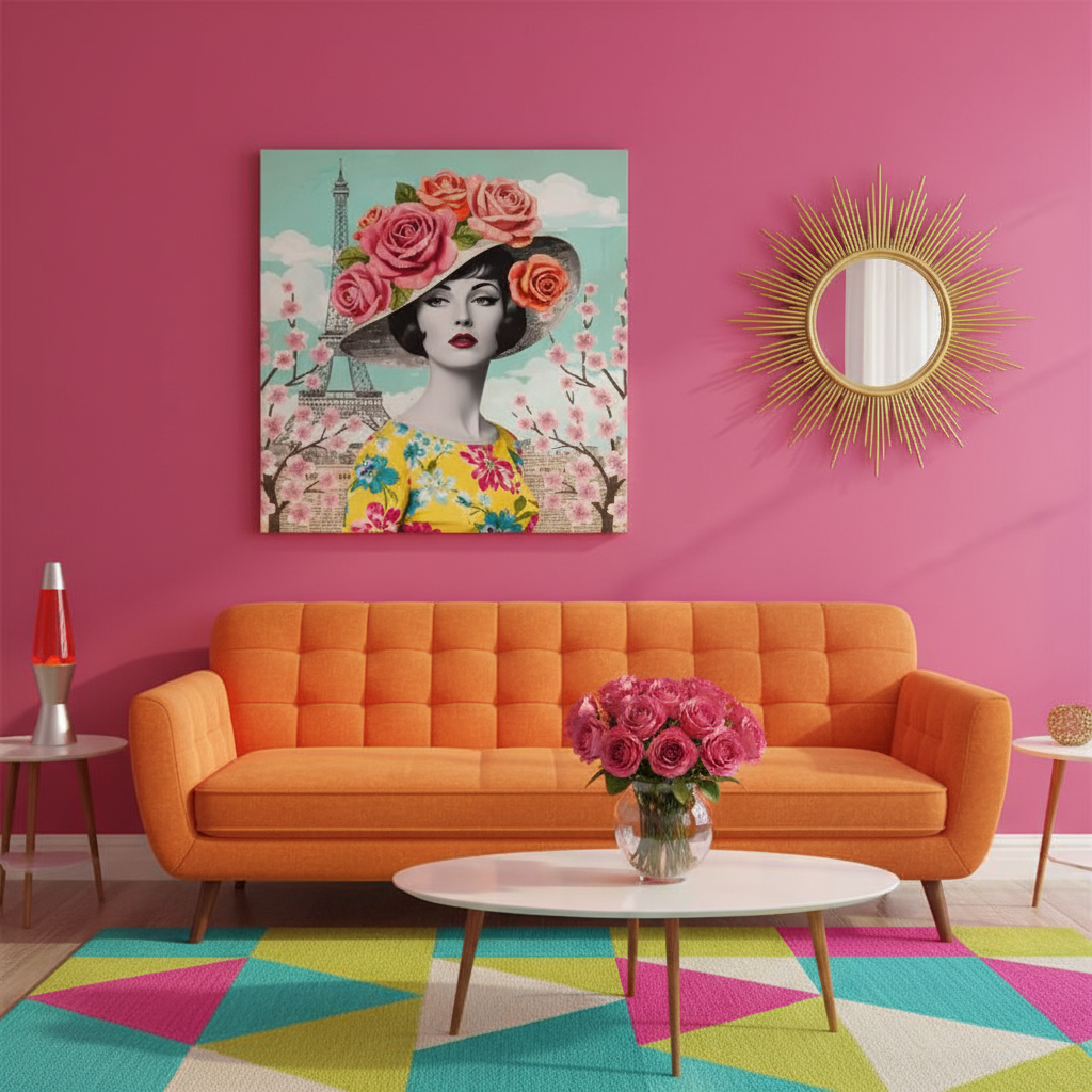 Lifestyle 60s mod living room