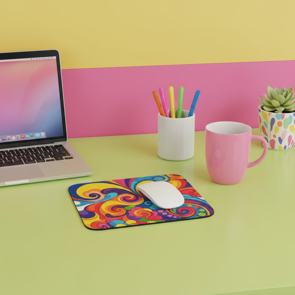 Lifestyle colorful home office