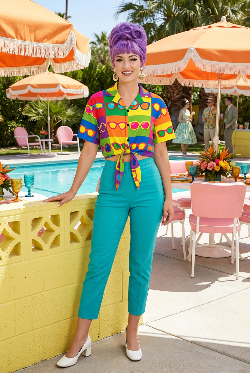Lifestyle na garden party w Palm Springs