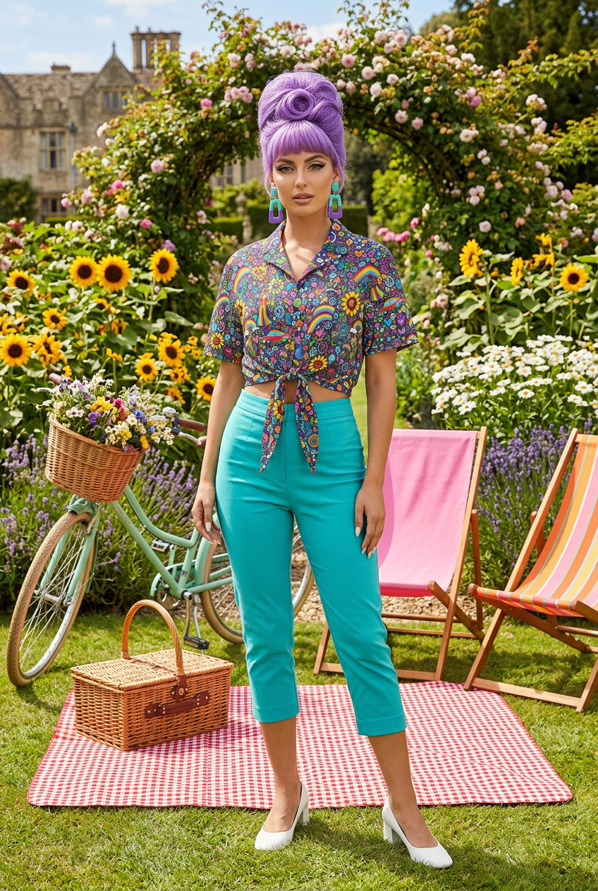 Lifestyle na pikniku w angielskim ogrodzie