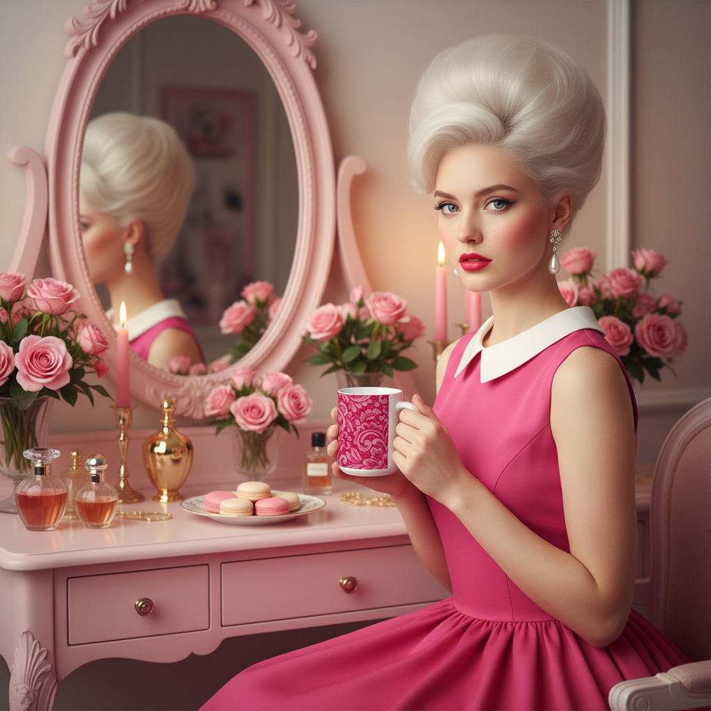 Lifestyle pink vanity