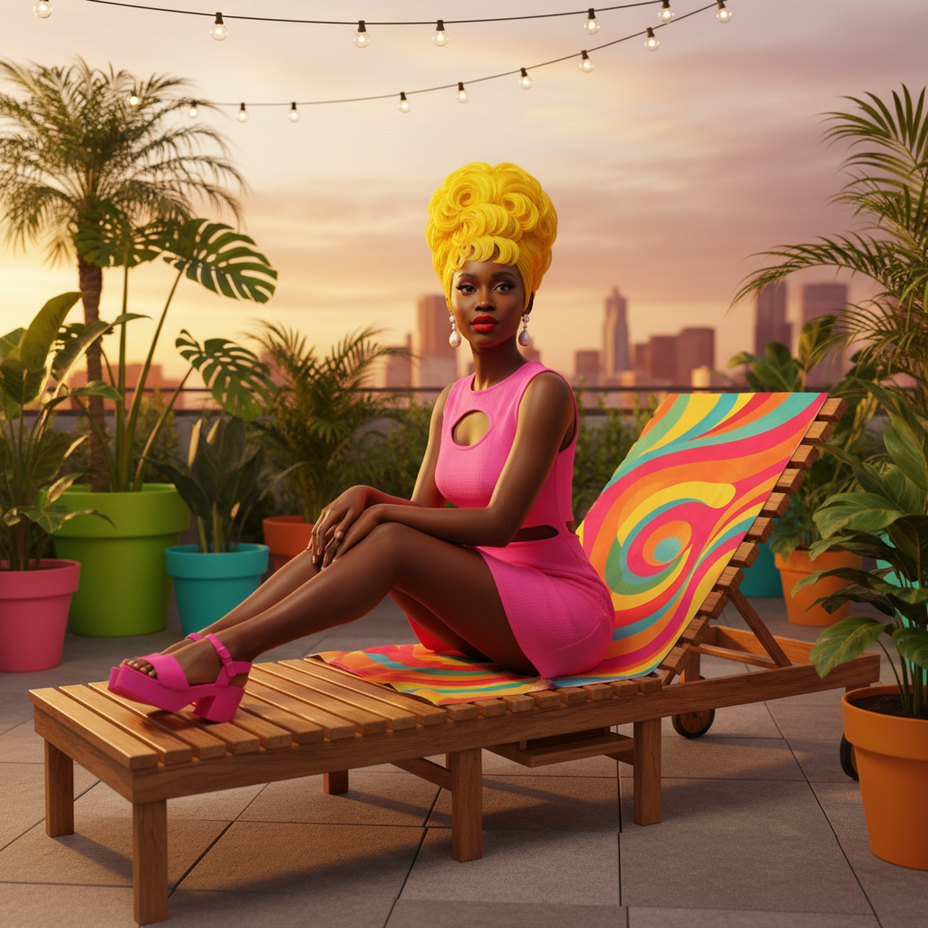Lifestyle rooftop garden party