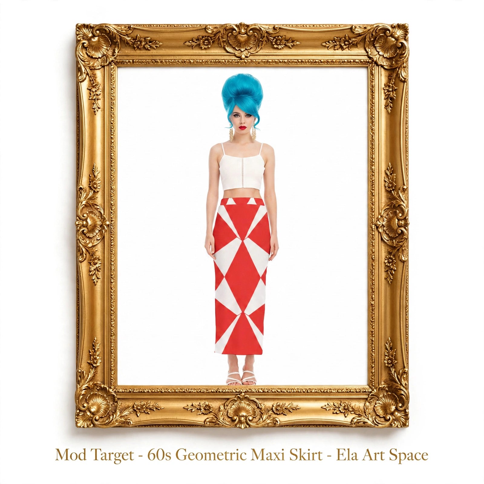 Mod Target - 60s Geometric Maxi Skirt