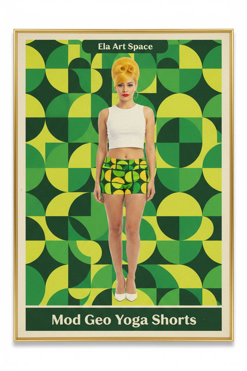 Mod Geo Yoga Shorts poster