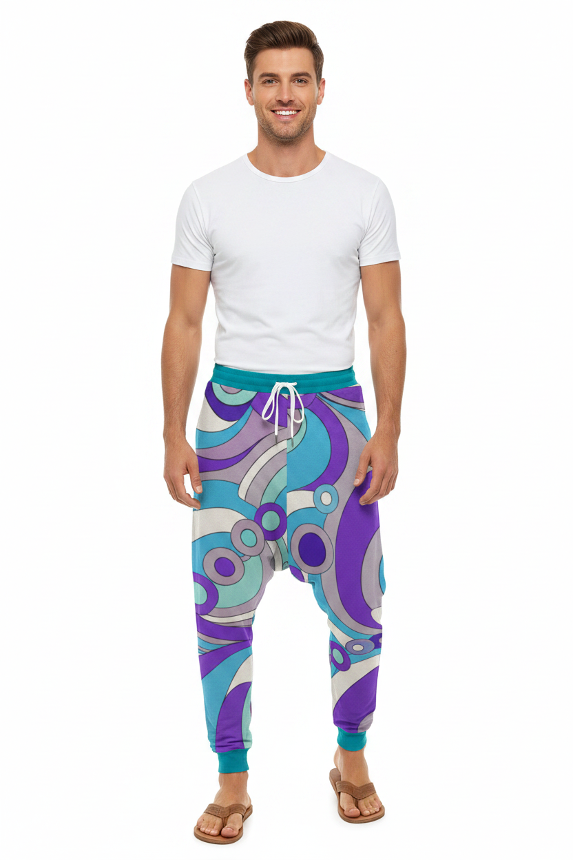 Mod Psychedelic Harem Pants — Man