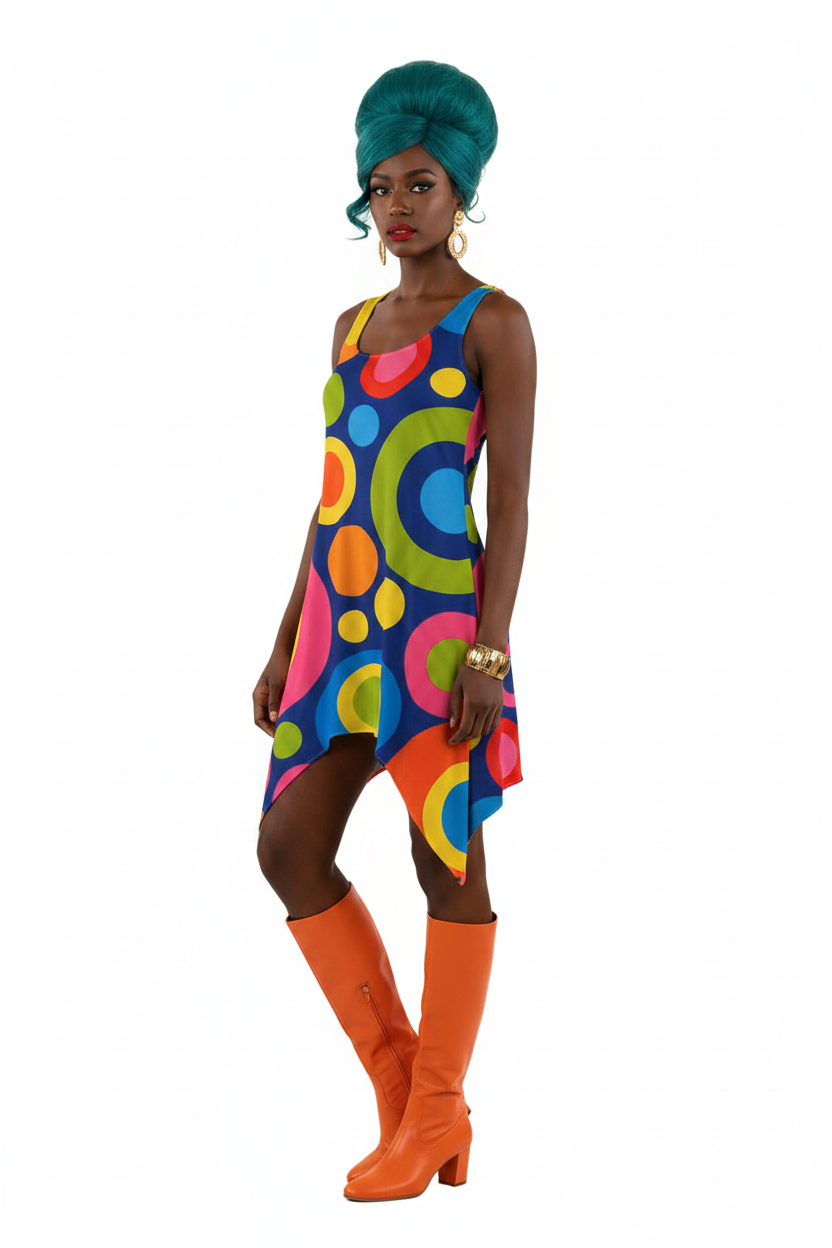 model 2 — teal bouffant