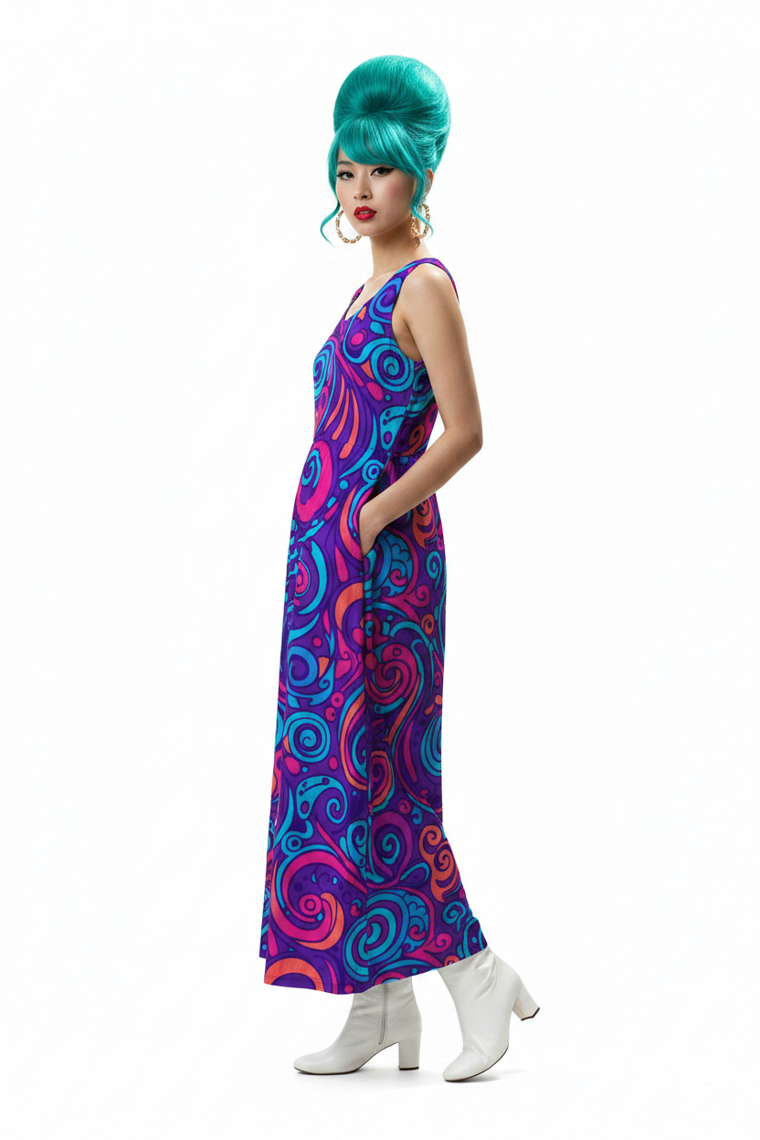 Psychedelic Swirl Pocket Dress