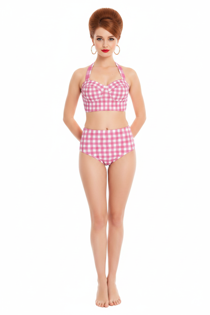 Modelka 1 — biała, miedziana beehive